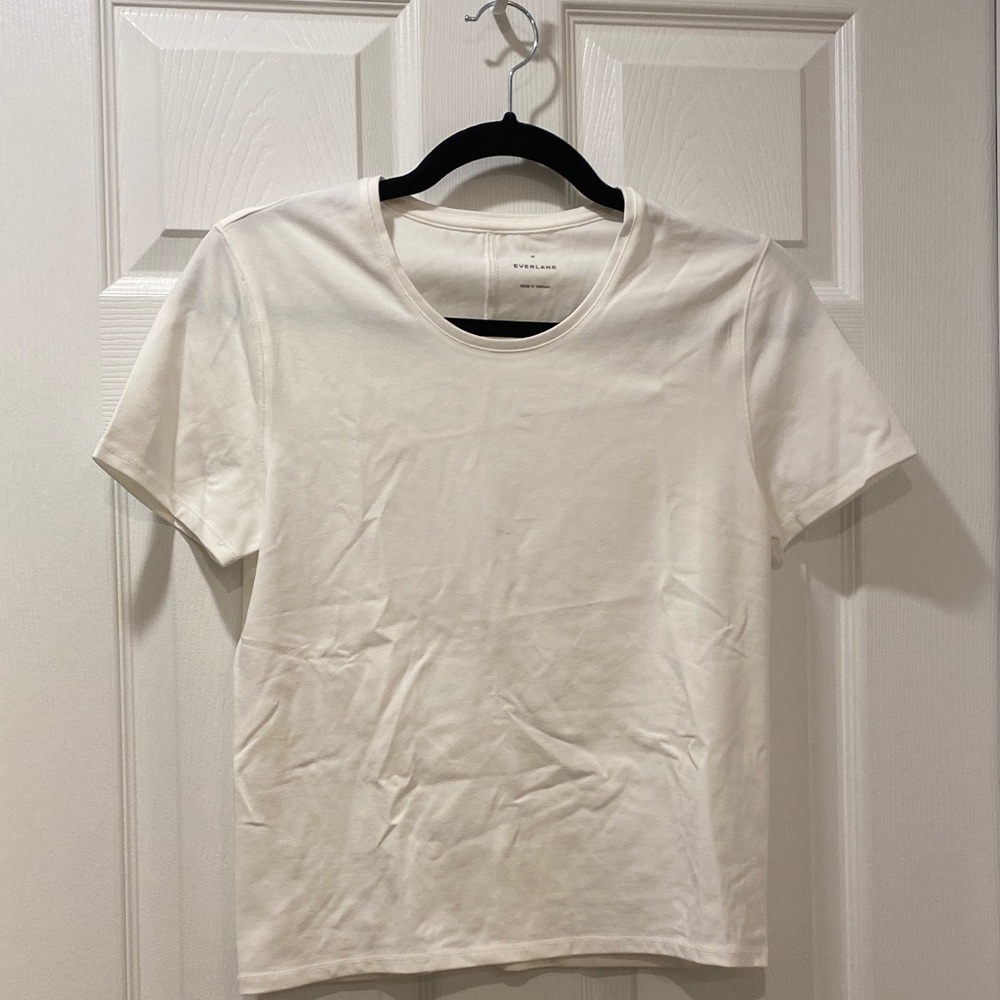 Everlane White Short Sleeve Crew Tee
